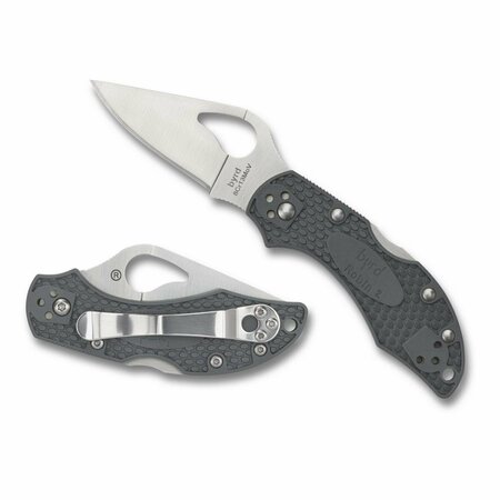 BYRD 2.4 in. Robin2 Folder Plain Blade with Gray FRN Handle BY10PGY2